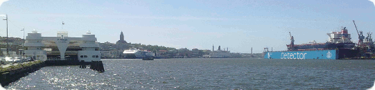 Bild över hamnen